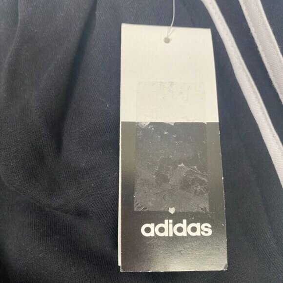 adidas Mens Essentials 3-stripes Fleece Jogger Pant Black White Size XL New - Picture 7 of 16